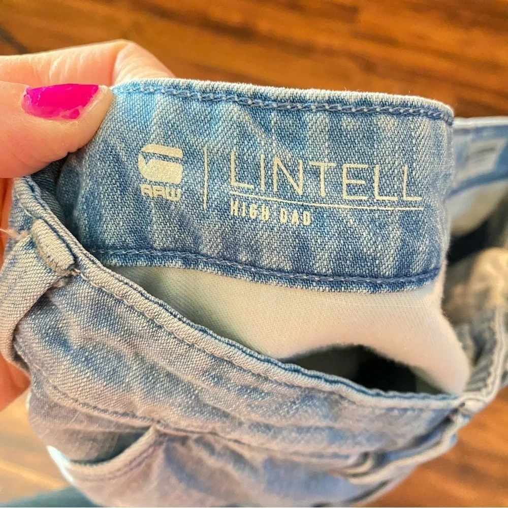 GStar Lintell High Dad Jeans Womens Size 8 Waist 29 G-Star Raw Restored Denim